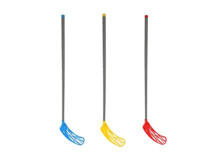 Hokejka florbalová zahnutá do leva plast 115cm 3 barvy (1 ks)