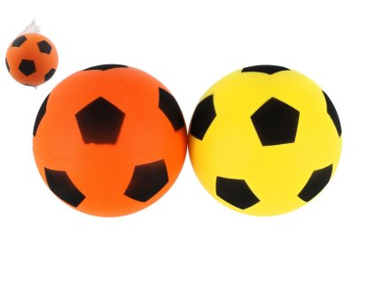 Míč pěnový fotbalový 21 cm 2 barvy v síťce (1 ks)