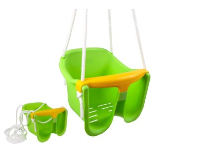 Houpačka Baby zelená plast 33x24x28cm nosnost 25kg v síťce 12m+