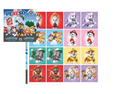 Pexeso v sešitu 64ks Tlapková patrola/Paw Patrol 21,5x21,5cm