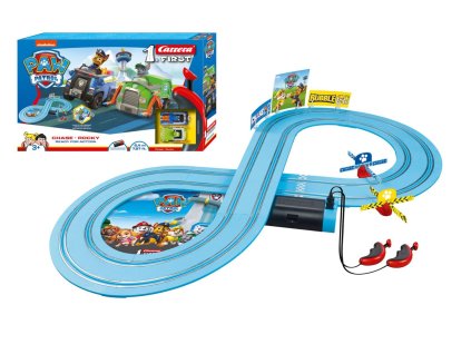 Autodráha Carrera First Paw Patrol/Tlapková Patrola 2,4m plast +2 auta na bat. v krabici 50x30x7cm