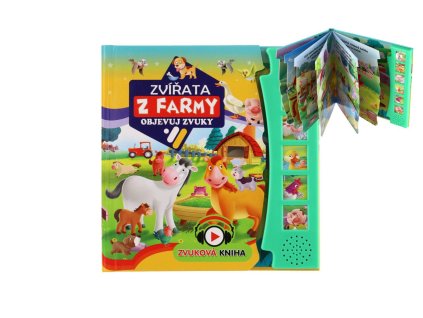 Zvuková knížka Zvířátka na farmě Objevuj zvuky CZ verze 19x19,5cm