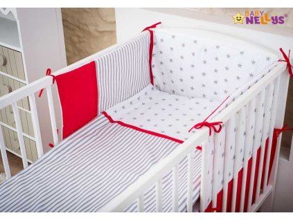 Baby Nellys Mantinel s povlečením Stars be Love č. 10 (Velikost povlečení 120x90)