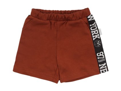 Mamatti Bavlněné kraťásky Baby Fox - hnědé (Velikost 74 (6-9m))