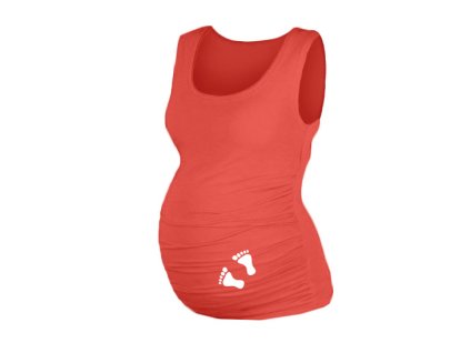 Mamitati Top, tílko Dana s potiskem Nožiček - koral (Velikost oblečení L/XL)