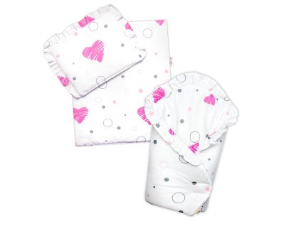 luxusni sada pro panenku 3d baby nellys zavinovacka perinka a polstarek i love girl