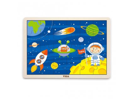Dětské dřevěné puzzle Viga Cosmos (Barva Multicolor)