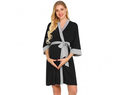 Maternity Nursing Robe Delivery Nightgowns Hospital Breastfeeding Gown Labor Robe Delivery Sleepshirts for Breastfeeding pajamas 1