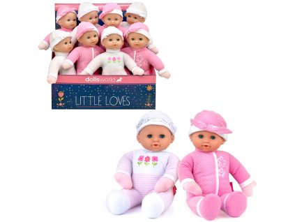 Dolls World - Interaktivní miminko Adélka a Barborka se zvukem 30 cm - 2 druhy