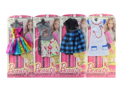 Šatičky pro panenku, 4 druhy (1 ks)