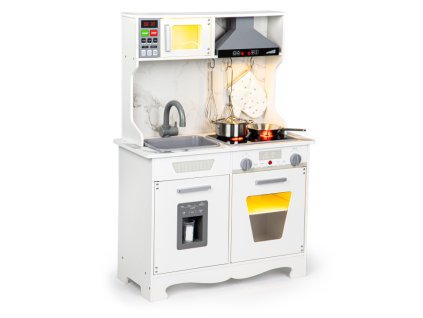 velka drevena kuchynka pro deti se svetly a zvuky prislusenstvi