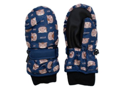 detske zimni nepromokave palcaky hello modre vel 98 104 12 cm