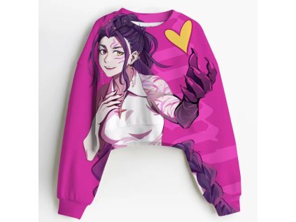 Dětské mikina - CROP TOP s 3D potiskem KPop Demon Hunters