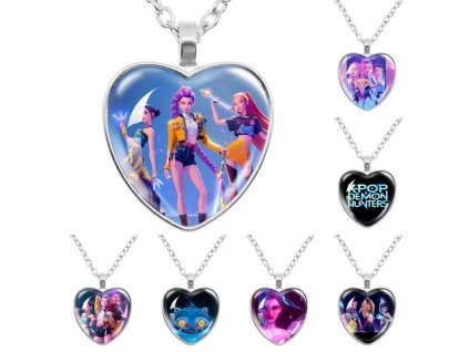 KPop Demon Hunters náhrdelník s přívěskem srdíčko
