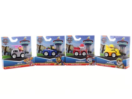 Tlapková Patrola 4 Druhy Mini Autíčka s Figurkou