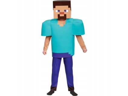 detsky kostym minecraft steve 128 134 l