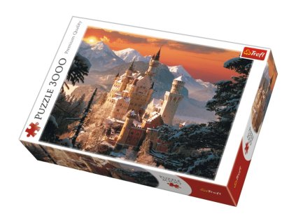 Puzzle Zimní zámek Neuschwanstein 3000 dílků 116x85cm v krabici 40x27x9cm