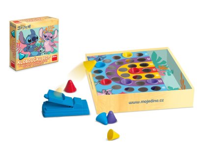 Kloboučku hop! Stitch a Angel společenská hra v krabici 24x24x6cm