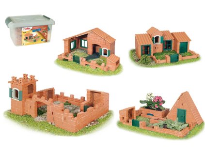 Stavebnice Teifoc Domek Raul II 280ks v plastovém boxu 41x19x30cm