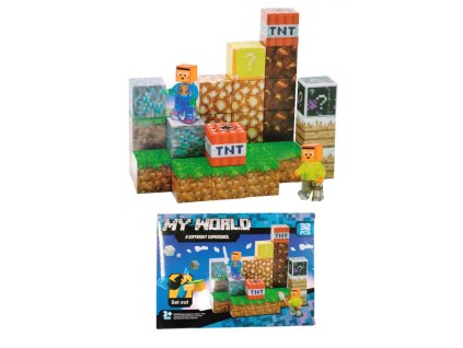 magneticka stavebnice minecraft tnt creative world 32ks