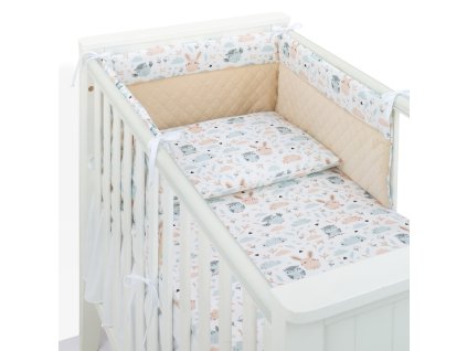 mantinel s povlecenim do postylky 3d sada sovicka 135x100 cm