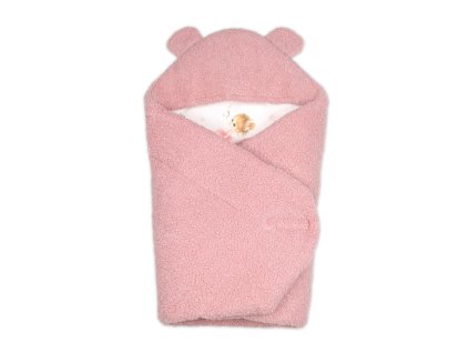 berankova zavinovacka s kapuci bavlna beranek teddy baletka pudrove ruzova