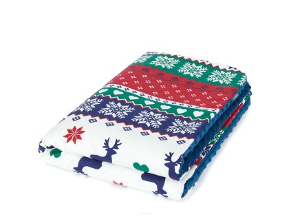 oboustranna deka bavlna minky 75 x 100 cm merry christmas