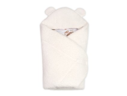 berankova zavinovacka s kapuci bavlna beranek teddy srnka smetana