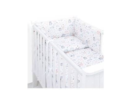 mantinel s povlecenim do postylky 3d sada animal 135x100 cm