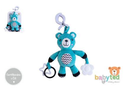 Medvídek babyted chrastítko plyš 30cm závěs na postýlku/kočárek na kartě v sáčku 0m+