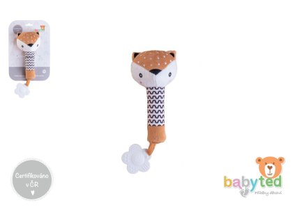 Srneček babyted Pískátko/kousátko plyš 25cm na kartě v sáčku 0m+