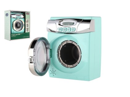 Pračka plast 13x17cm na baterie se světlem se zvukem v krabici 21x25x10cm 18m+