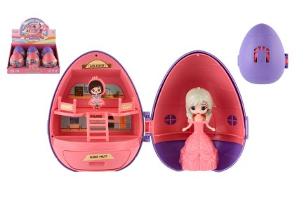 Princezna ve vajíčku plast 11cm s doplňky (2 barvy) (1 ks)