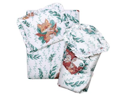 sada pro panenku 3d zavinovacka perinka a polstarek lulu natural matova