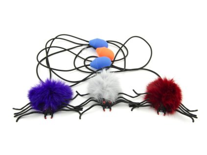 Pavouk skákající plyš/plast 7cm mix barev v sáčku (1 ks)