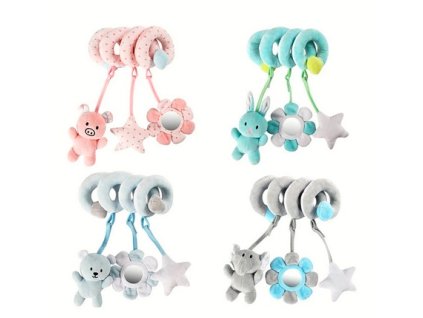 Hračka na postýlku spirála  - modrý medvídek (SKLAD)