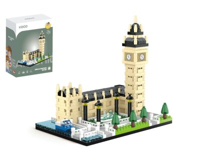 Stavebnice mini KOCO Big Ben plast 523ks v krabičce 12,5x17x7cm