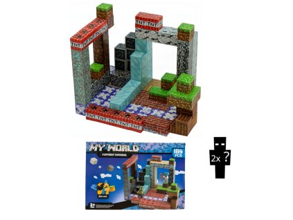 minecraft magneticka stavebnice xl diamond tnt redstone 184ks
