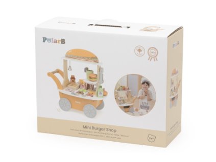 Dřevěný obchod hamburgery