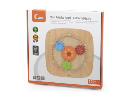 Dřevěný nástěnný panel - ozubená kolečka