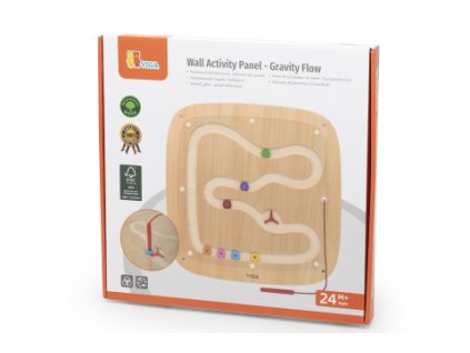 Dřevěný nástěnný panel - kuličková dráha