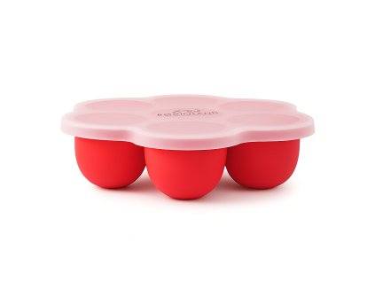 silikonova miska k mrazeni potravin 7 komor cervena