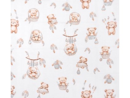 flanelova plenka 70x80 cm medvidek na houpacce