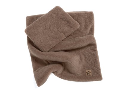 2d sada polstarek a perinka boucle 35x30cm 55x75cm hneda