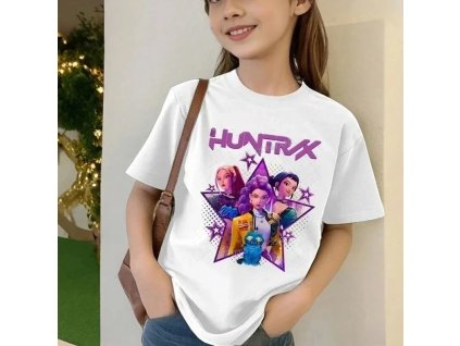 KPop Demon Hunters dětské tričko barevné s potiskem (Huntrix)