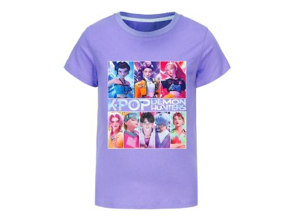 KPop Demon Hunters bavlněné tričko s potiskem postav