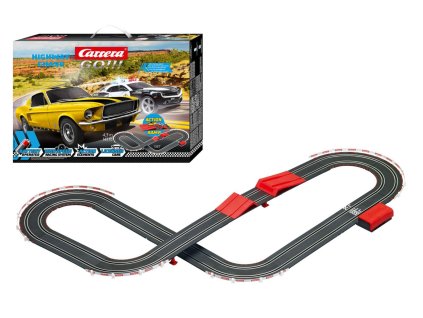 Autodráha Carrera GO!!! 63519 Highway Chase 4,3m + 2 auta v krabici 54x36x7cm