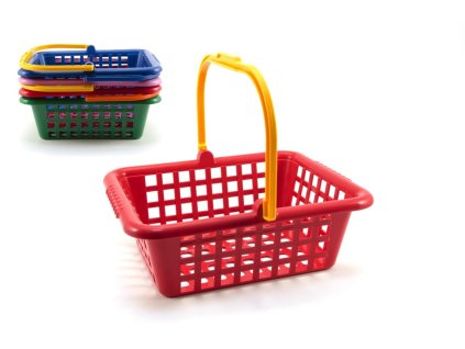 Nákupní košík plast 30x11x27cm 4 barvy 12m+ (1 ks)