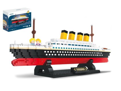 Stavebnice mini KOCO Titanic plast 1510ks v krabičce 20x15x8cm