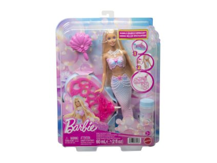 Barbie Bubbletastic Mořská panna s bublinkovou ploutví JLW56